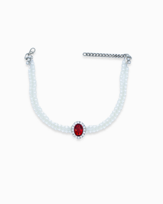 Pearl Me Ruby Pet Necklace