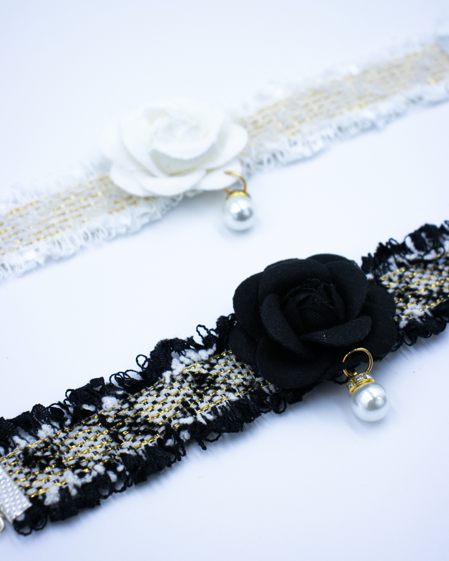 Lace Blossom Pearl Pet Necklace