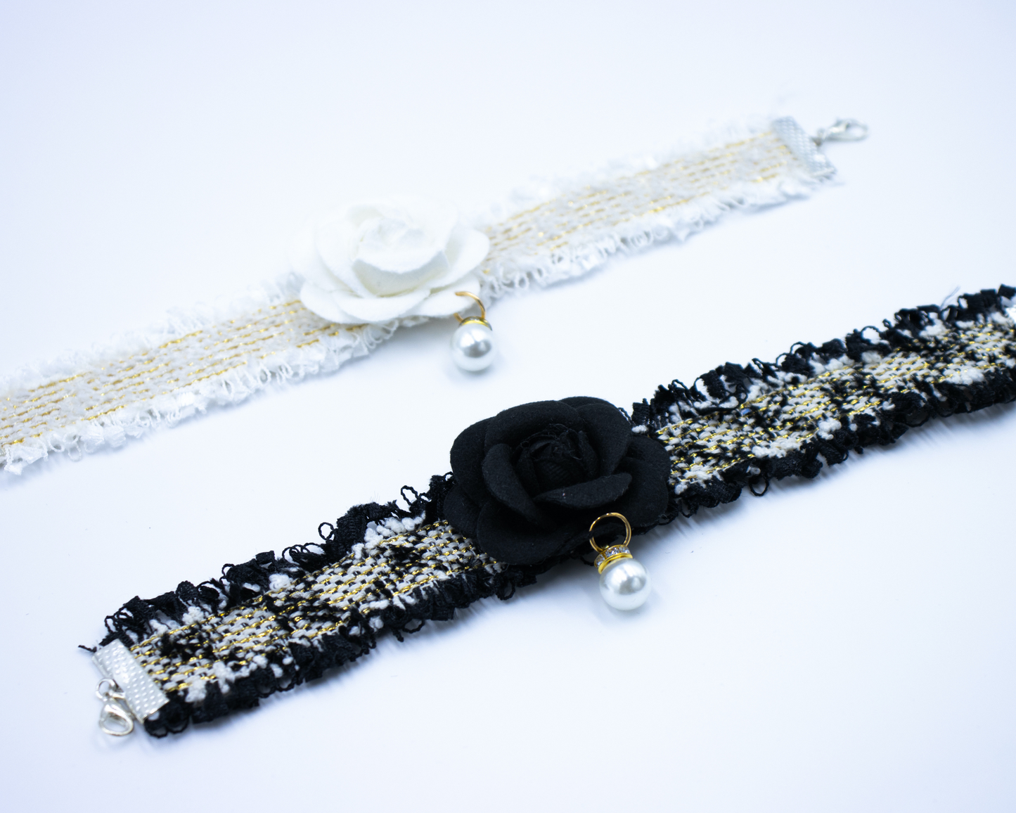 Lace Blossom Pearl Pet Necklace