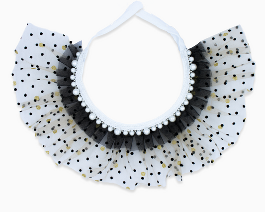 Pearly Dots Lace Pet Scarf